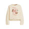Orange Stars rechtvallende sweater met print - ecru