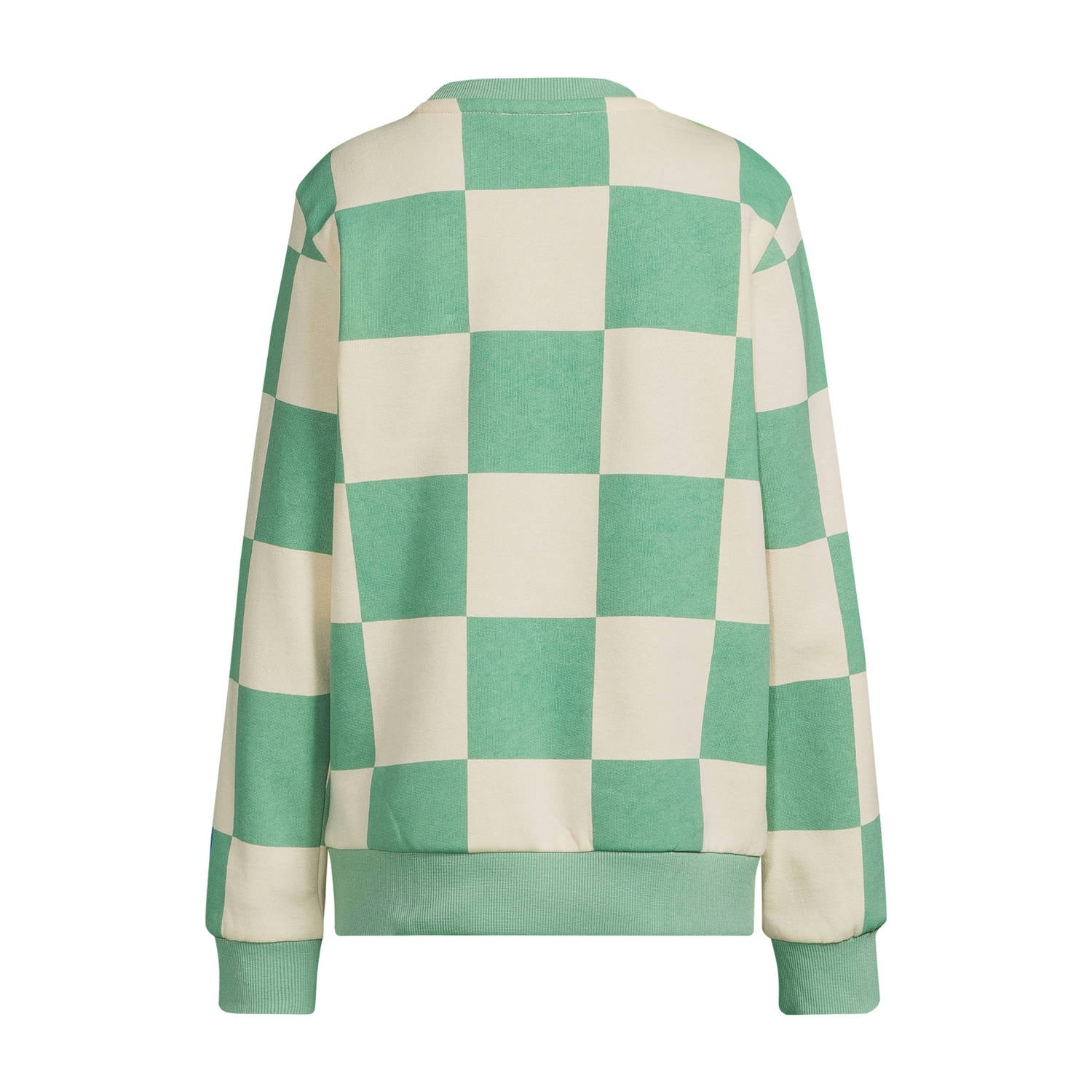 Orange Stars geruite sweater mintgroen