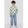 Orange Stars geruite sweater - mintgroen