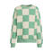 Orange Stars geruite sweater - mintgroen