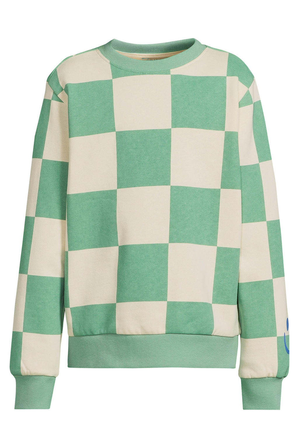 Orange Stars geruite sweater - mintgroen