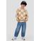 Orange Stars geruite sweater - zand