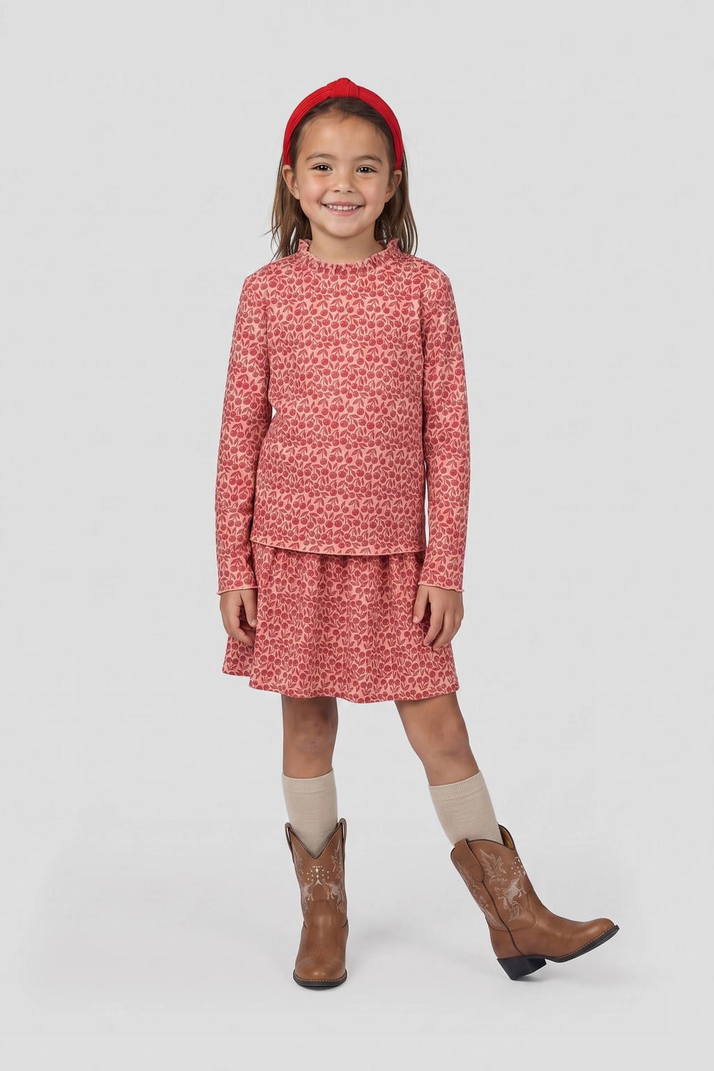Orange Stars longsleeve met print - roze