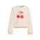 Orange Stars sweater met print - ecru