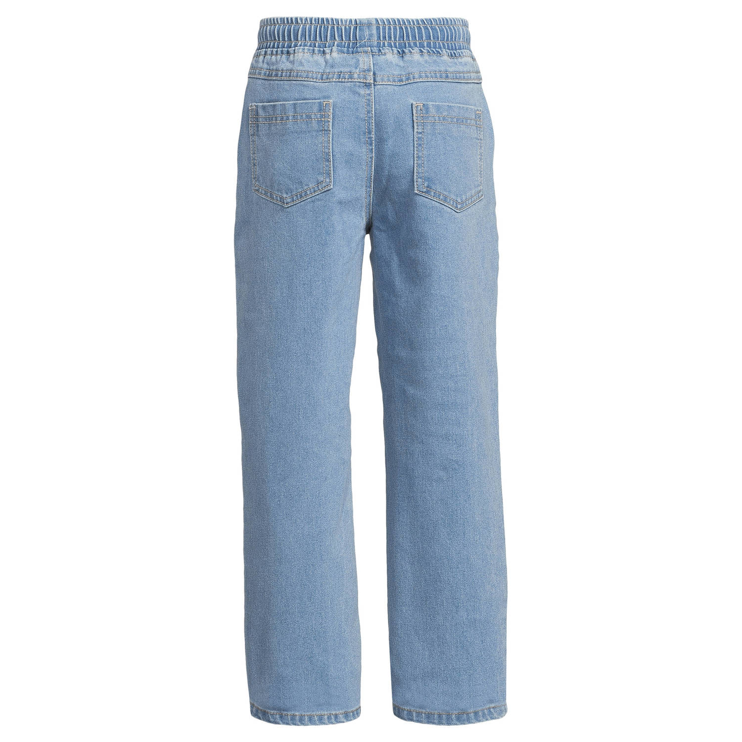 Orange Stars straight leg jeans lichtblauw