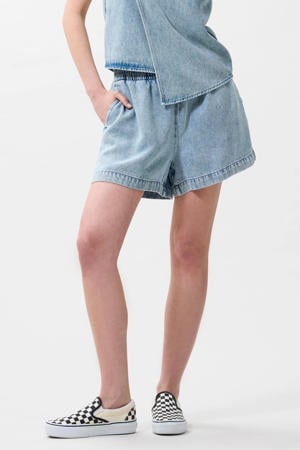 loose denim short - lichtblauw