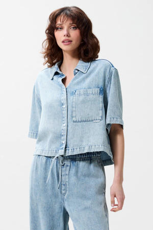 blouse light blue denim