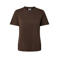 PIECES rechtvallend T-shirt met backprint - donkerbruin