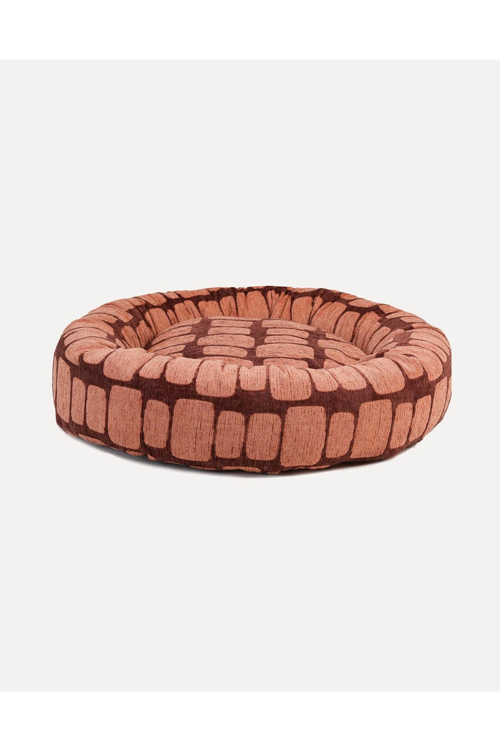 Dogguo Hondenmand rond STAPLE-STONES-ROUND-BED-BROWN/PEACH-M