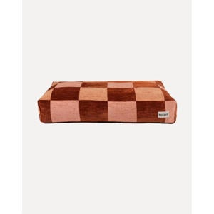 Hondenkussen BLOCK-BED-BROWN/BEIGE/PEACH-M