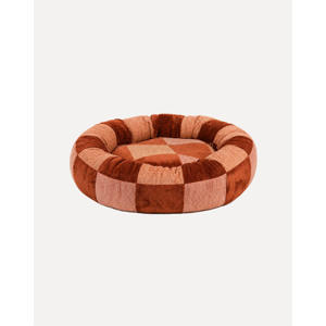 Hondenmand rond BLOCK-ROUND-BED-BROWN/BEIGE/PEACH-M