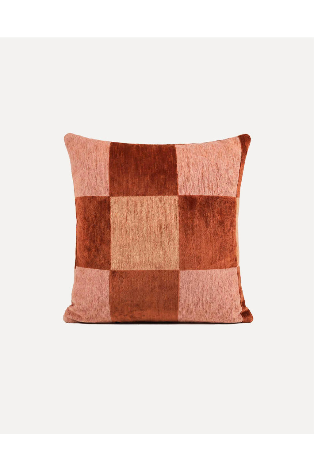 Dogguo Sierkussen BLOCK-CUSHION-BROWN/BEIGE/PEACH (50X50 cm)
