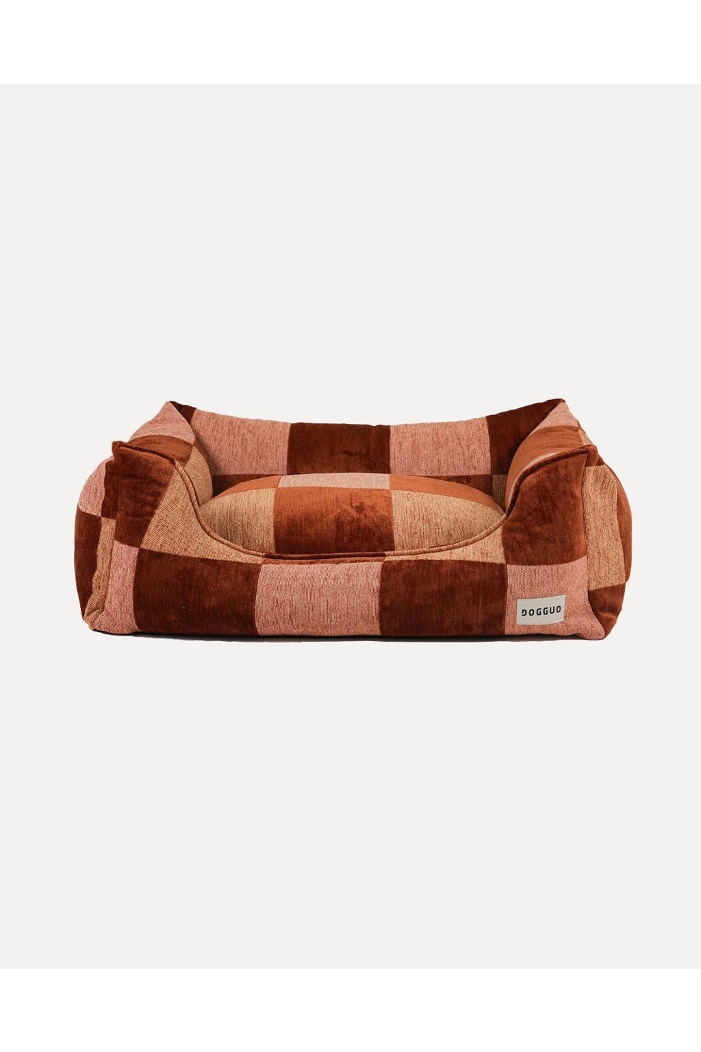 Dogguo Hondenmand BLOCK-SOFA-BROWN/BEIGE/PEACH-L