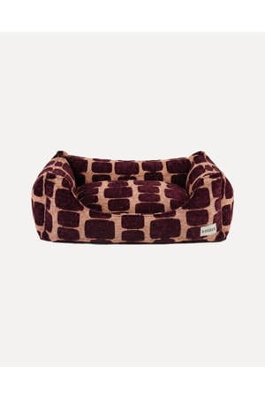 Hondenmand STAPLE-STONES-SOFA-PEACH/BORDEAUX-L