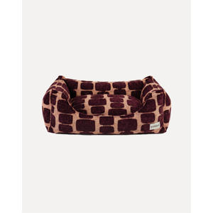 Hondenmand STAPLE-STONES-SOFA-PEACH/BORDEAUX-M