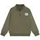 Tumble 'n Dry sweater met patches en backprint - olijfgroen