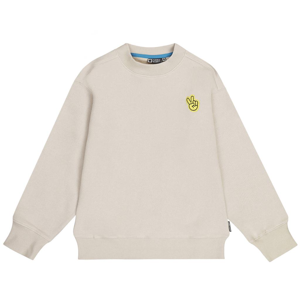 Tumble 'n Dry junior sweater met borduursels en backprint - crème