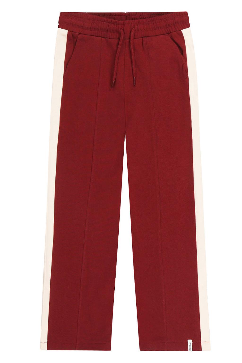 Tumble 'n Dry casual broek met contrast bies - donkerrood