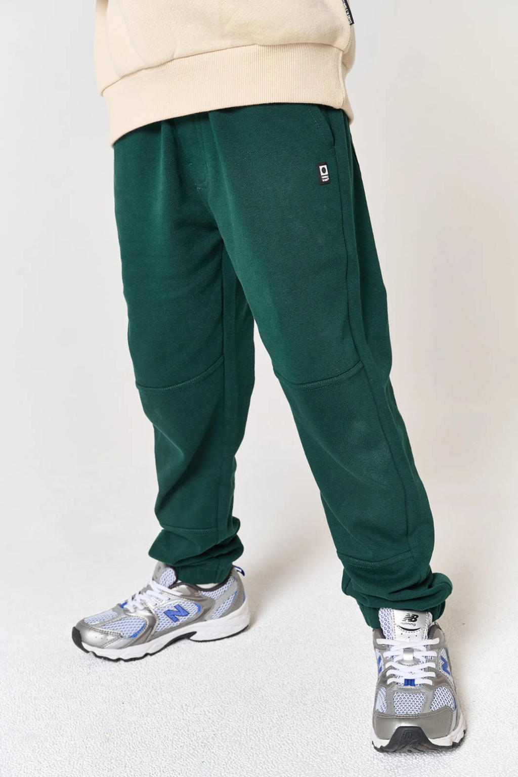 Donkergroene jongens Tumble 'n Dry sweat joggingbroek met elastische tailleband met koord
