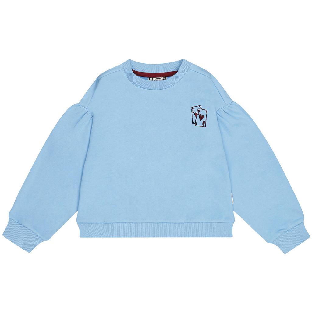 Tumble 'n Dry sweater met borduursels en backprint - blauw