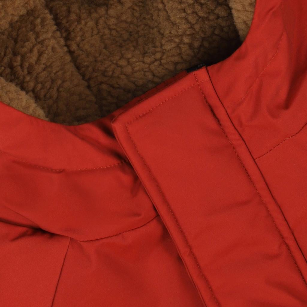 Rode jongens Tumble 'n Dry winterjas van polyester met lange mouwen en rits- en drukknoopsluiting
