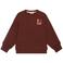 Tumble 'n Dry sweater met borduursels en backprint - donkerbruin