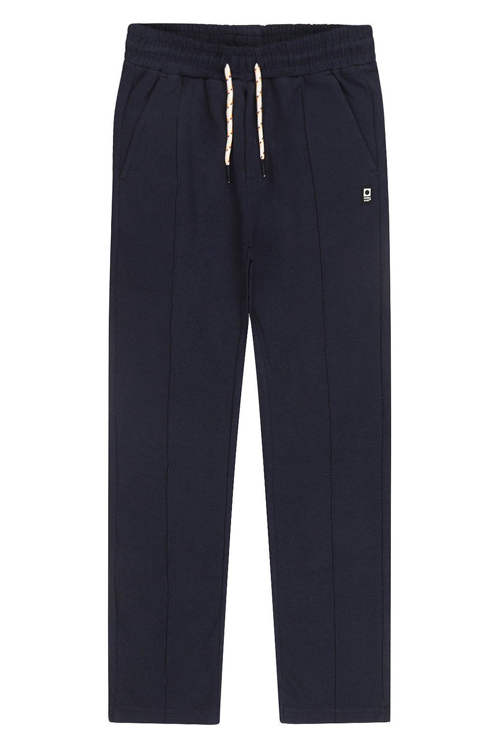 Donkerblauwe jongens Tumble 'n Dry casual broek met elastische tailleband met koord
