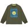 Tumble 'n Dry longsleeve met geribde boorden en print - olijfgroen