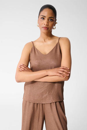 top met glitters - brons