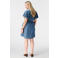 MS Mode korte spijkerjurk met ceintuur Plus Size - middelblauw