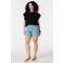 MS Mode top met textuur zwart