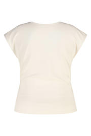 thumbnail: MS Mode aansluitend overslagtop met plooien Plus Size - ecru