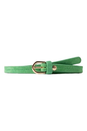 suède riem groen
