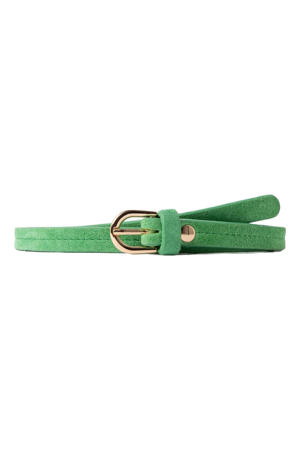 suède riem groen