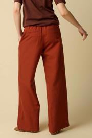 thumbnail: Sissy-Boy wide leg broek met linnen - bruin