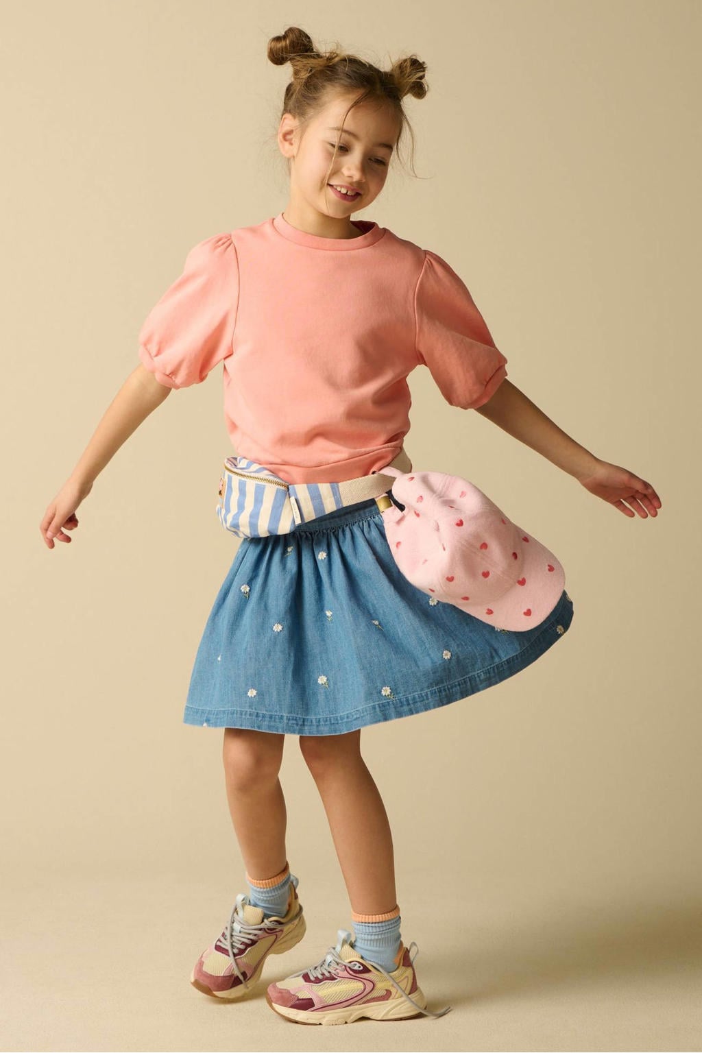 Sissy-Boy gebloemde korte rok blauw