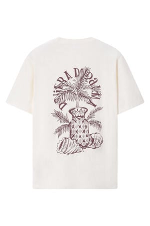 relaxed T-shirt met backprint wit