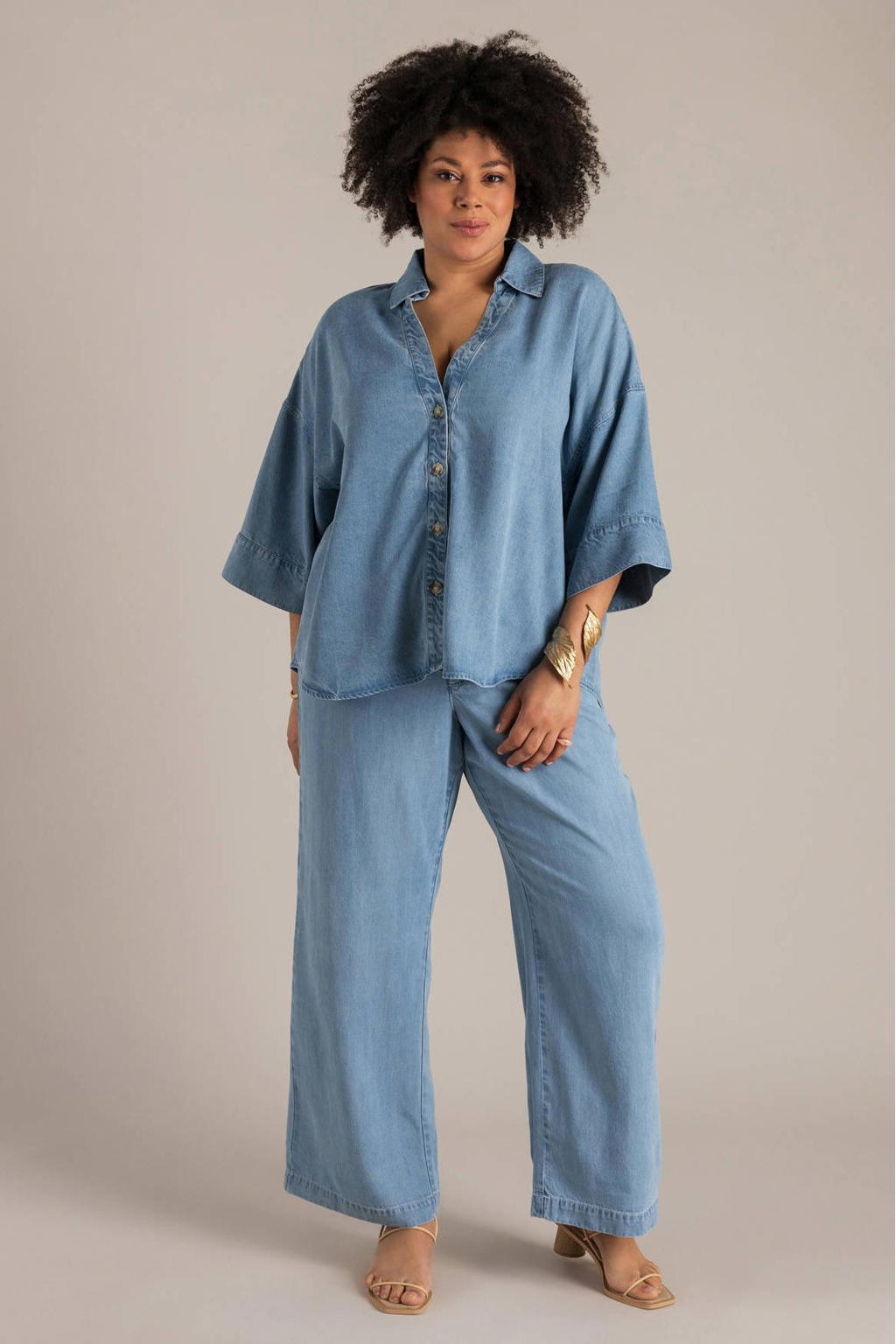 Yest Curve blouse medium blue denim