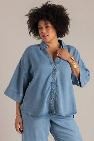blouse medium blue denim