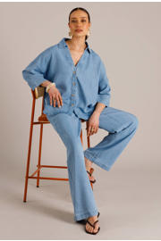 thumbnail: Yest blouse light blue denim