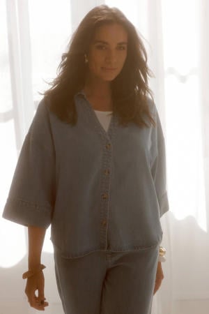 blouse light blue denim