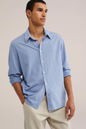 regular zakelijk overhemd blauw