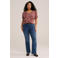 WE Fashion Curve top donkerrood