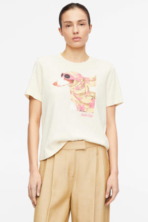 T-shirt met dierenprint wit