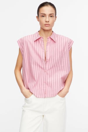 gestreepte blouse roze