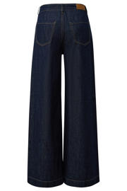 thumbnail: comma high waist wide leg jeans dark blue denim