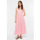 comma maxi jurk roze