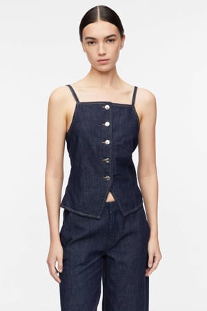 top dark blue denim
