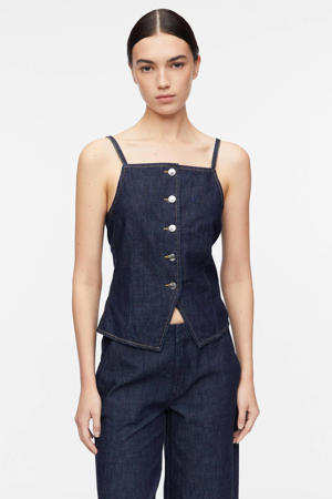 top dark blue denim