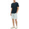 s.Oliver regular bermuda short met linnen lichtblauw
